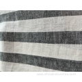 cotton linen yarn dyed stripe in black and white color